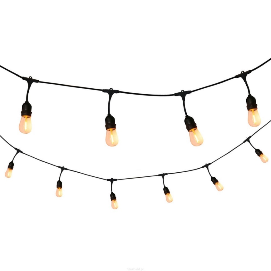 LED dekorativ utomhusslinga 5,6m 10xE27/0,6W/36V IP44