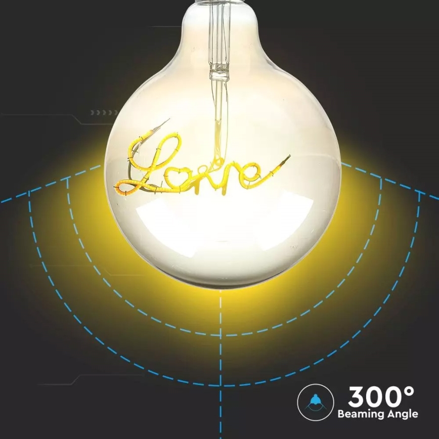 LED dekorativbelysning Glödlampa FILAMENT G125 E27/5W/230V 2200K