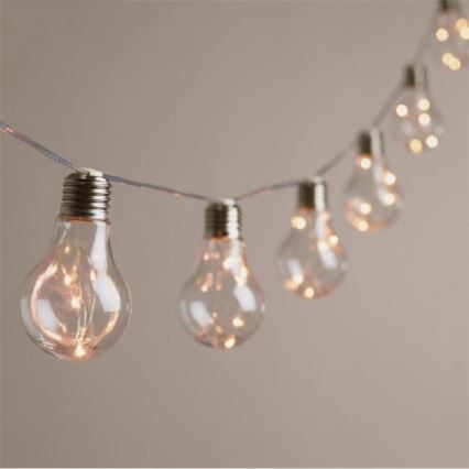 LED dekorkedja SMOLDER 2,1 m 10xLED/2xAA