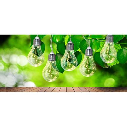 LED dekorkedja SMOLDER 2,1 m 10xLED/2xAA