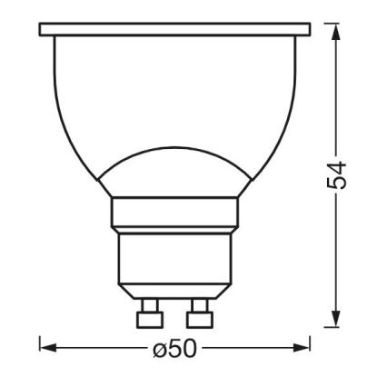 LED Dimbar antibakteriell glödlampa PAR16 GU10/4,9W/230V Wi-Fi - Ledvance