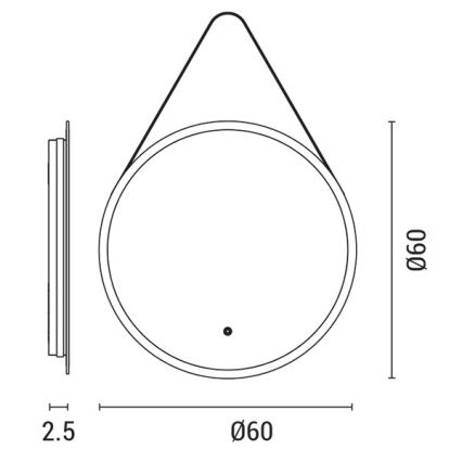 LED Dimbart badrumsspegel med uppvärmning och bakgrundsbelysning LED/20W/230V 4000K IP44