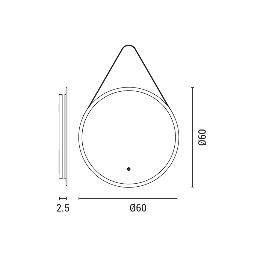 LED Dimbart badrumsspegel med uppvärmning och bakgrundsbelysning LED/20W/230V 4000K IP44