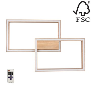 LED Dimbar belysning RAMME LED/48W/230V + Fjärrstyrd matt ek - FSC-certifierad