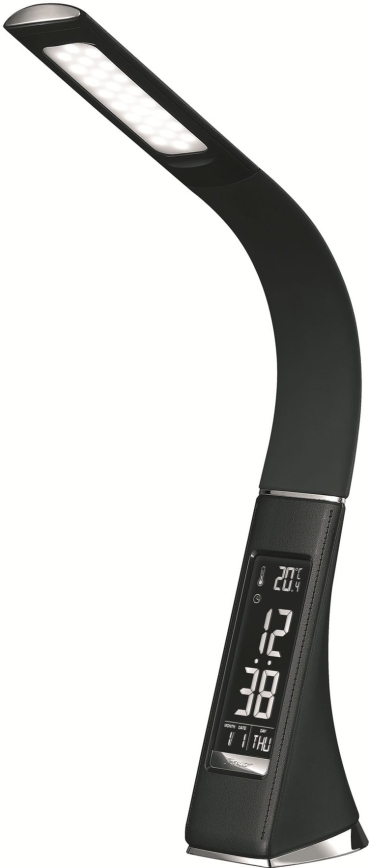 LED-dimbar beröringsstyrd skrivbordslampa med display LED/10W/5V svart