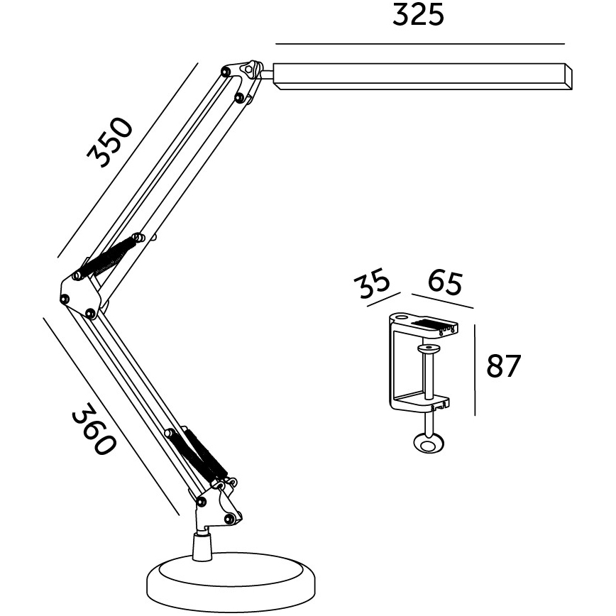 LED Dimbar bordslampa 2i1 USB TENUIX LED/14W/5V 3000-6000K