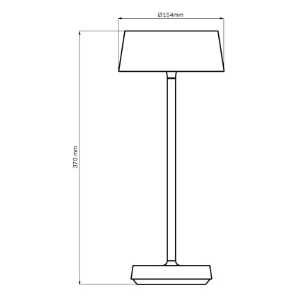 LED Ljusreglerad beröring utomhus bordslampa CASABLANCA LED/3,4W/5V USB 3600 mAh IP44 vit