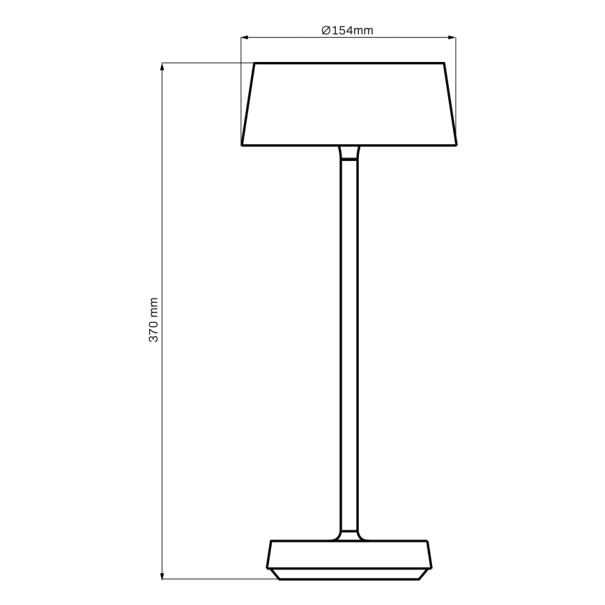 LED Ljusreglerad beröring utomhus bordslampa CASABLANCA LED/3,4W/5V USB 3600 mAh IP44 vit