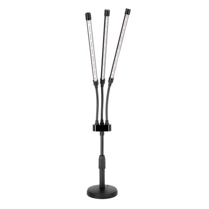 LED Ljusreglerad flexibel bordslampa för att odla växter VITARO 3xLED/10W/230V svart