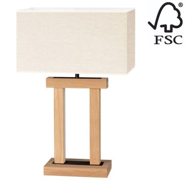 LED Dimbar bordslampa HAKON 1xE27/40W+ 2xLED/7,5W/230V 55 cm ek – FSC certifierade