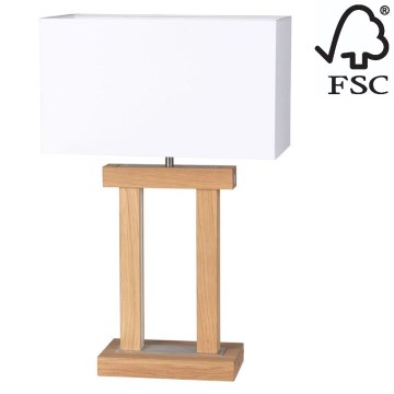 LED Dimbar bordslampa HAKON 1xE27/40W+2xLED/7,5W/230V 55 cm ek – FSC certifierade