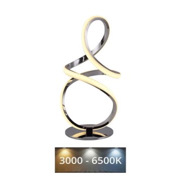LED Dimbar bordslampa LED/28W/230V 3000/4000/6500K skinande krom