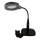 LED Dimbar bordslampa med bifokalt förstoringsglas LED/6W/230V 6000-7000K svart