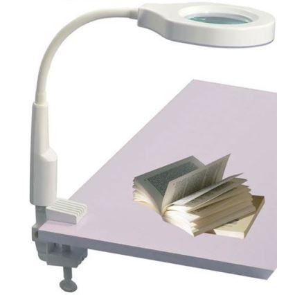 LED Dimbar bordslampa med bifokalt förstoringsglas LED/6W/230V 6000-7000K vit