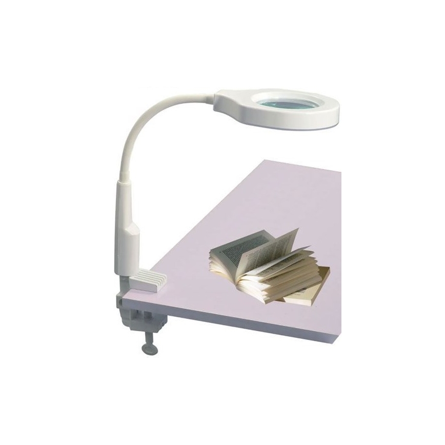 LED Dimbar bordslampa med bifokalt förstoringsglas LED/6W/230V 6000-7000K vit