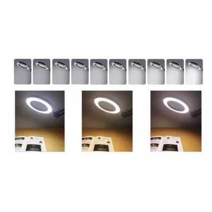 LED Dimbar bordslampa med ett förstoringsglas LED/6W/5V 3000K/4000K/6000K svart