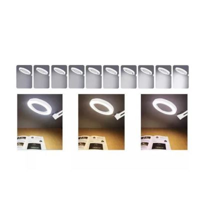 LED Dimbar bordslampa med ett förstoringsglas LED/6W/5V 3000K/4000K/6000K vit
