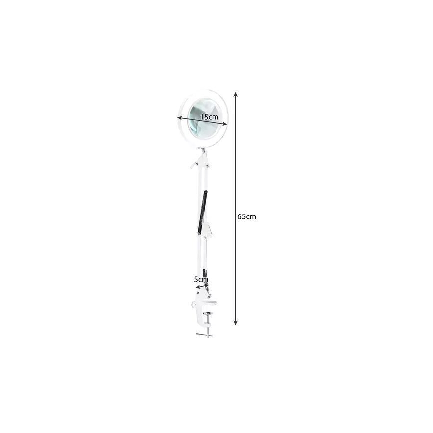 LED Dimbar bordslampa med ett förstoringsglas LED/6W/5V 3000K/4000K/6000K vit