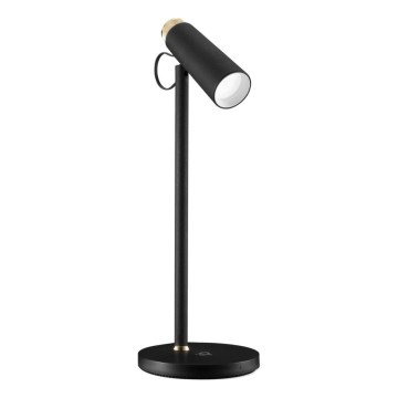 LED Dimbar bordslampa med trådlös Qi laddar TIT LED/12W/230V svart