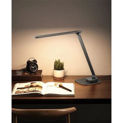 LED Dimbar bordslampa med USB LED/7,5W/230V 3000K/4000K/5500K antracit