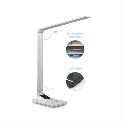 LED Dimbar bordslampa med USB LED/7W/230V 3000K/4000K/5500K vit