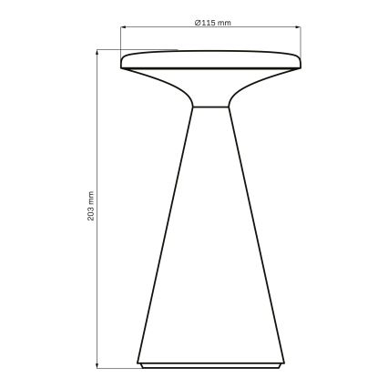 LED Ljusreglerad beröring utomhus bordslampa PAROS LED/1,8W/5V USB 1800 mAh IP44 vit
