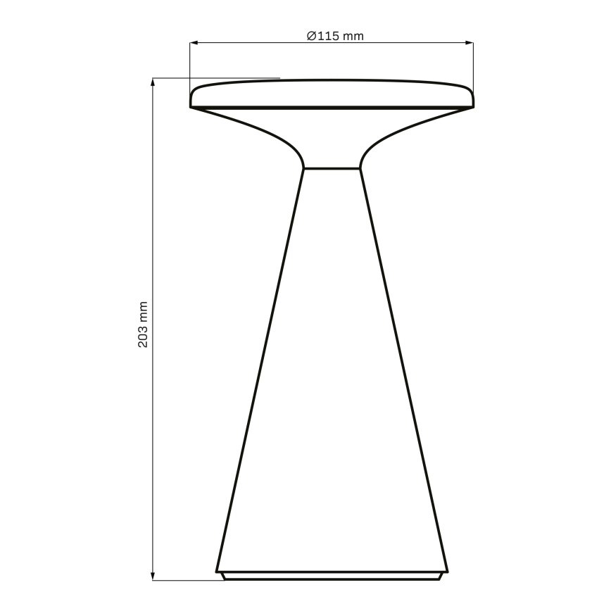 LED Ljusreglerad beröring utomhus bordslampa PAROS LED/1,8W/5V USB 1800 mAh IP44 vit