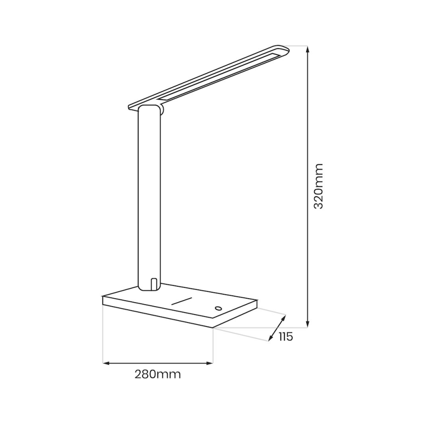 LED Dimbar bordslampa POST LED/5W/5V 3000-6500K svart