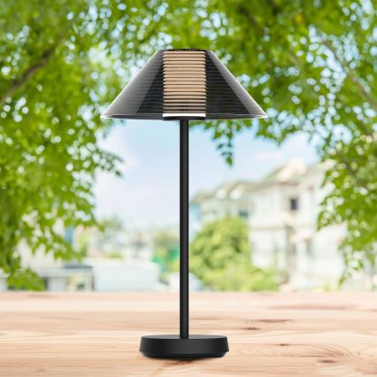 LED Ljusreglerad beröring utomhus bordslampa SERENGETI LED/3,4W/5V USB 3600 mAh IP44 svart