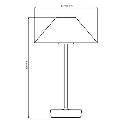 LED Ljusreglerad beröring utomhus bordslampa SERENGETI LED/3,4W/5V USB 3600 mAh IP44 svart