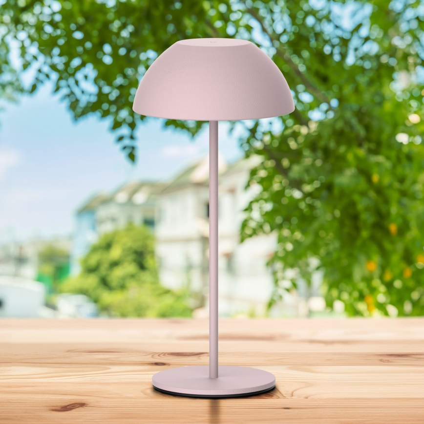 LED Ljusreglerad beröring utomhus bordslampa TANZANIA LED/1,8W/5V USB 1800 mAh IP44 rosa