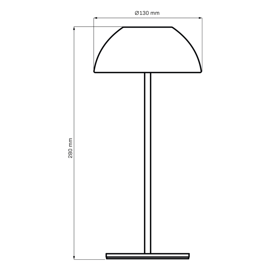LED Ljusreglerad beröring utomhus bordslampa TANZANIA LED/1,8W/5V USB 1800 mAh IP44 vit