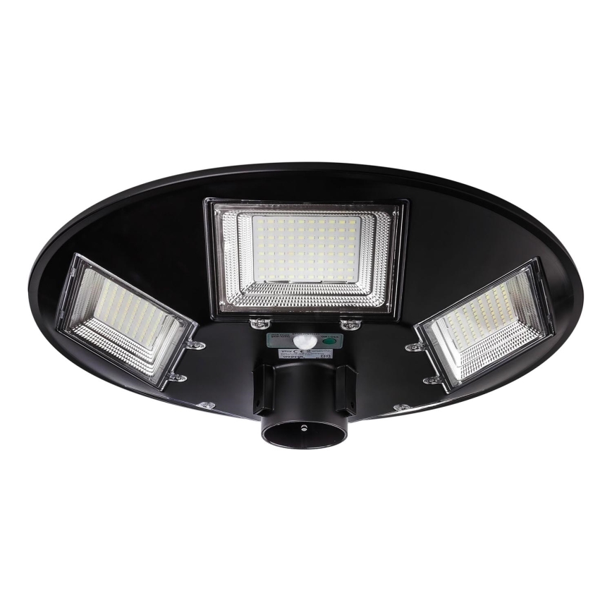 LED Dimbar gatubelysning med sensor LED/22W/6V 18000 mAh 6500K IP65 svart + fjärrkontroll