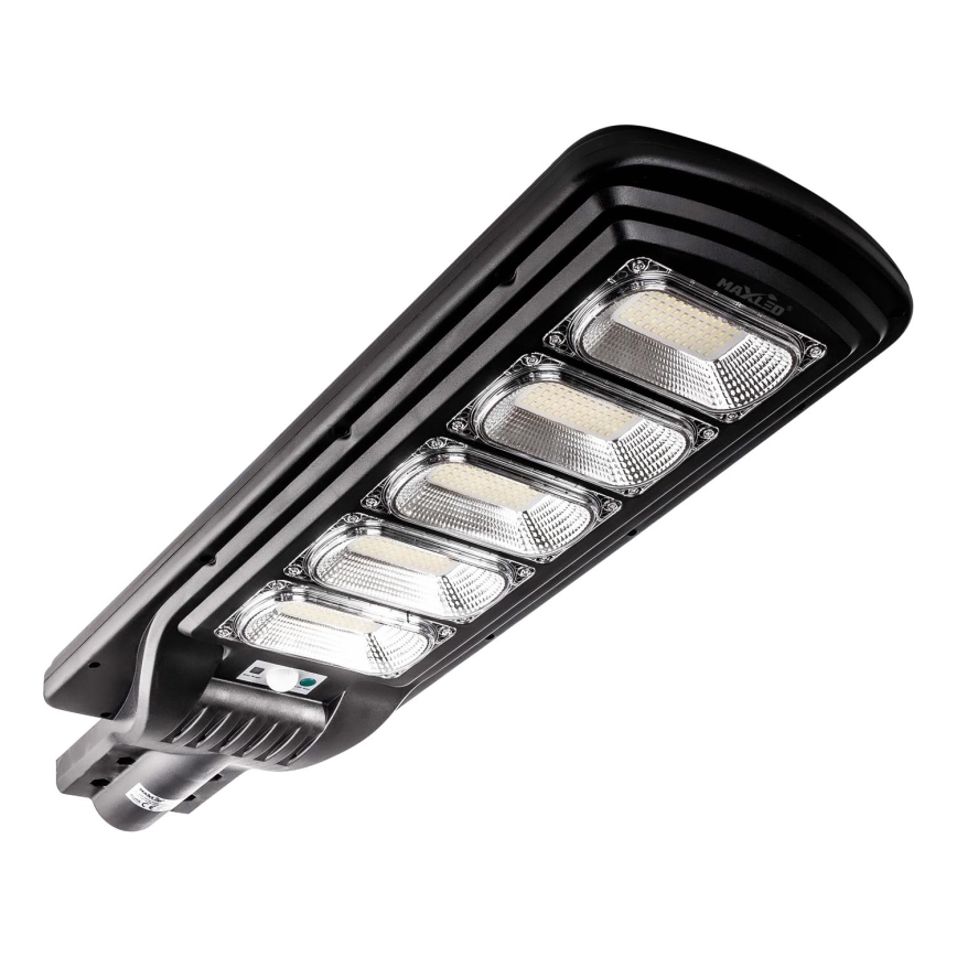 LED Dimbar gatubelysning med sensor LED/300W/6V 6500K IP65 svart + fjärrkontroll