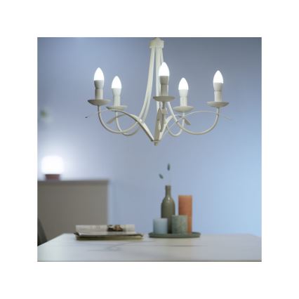 LED Dimbar glödlampa C37 E14/4,9W/230V 2700K CRI 90 Wi-Fi - WiZ