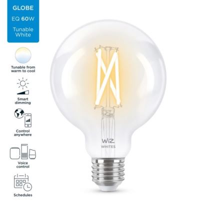 LED Dimbar glödlampa FILAMENT G95 E27/6,7W/230V 2700-6500K CRI 90 Wi-Fi - WiZ