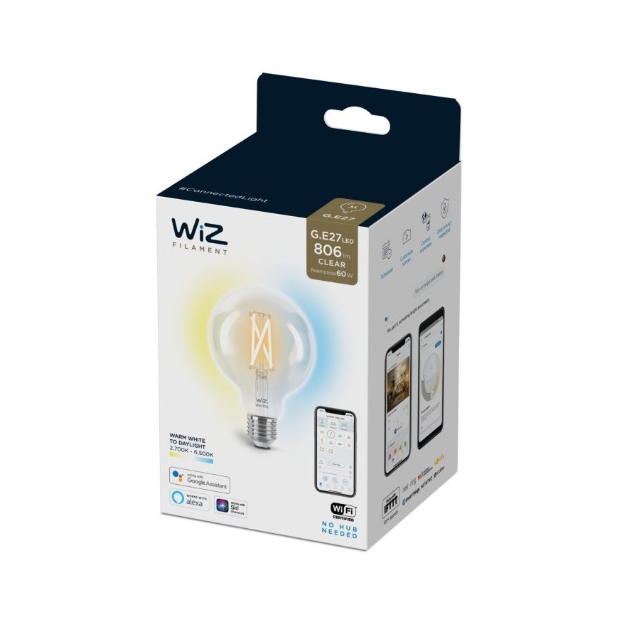 LED Dimbar glödlampa FILAMENT G95 E27/6,7W/230V 2700-6500K CRI 90 Wi-Fi - WiZ