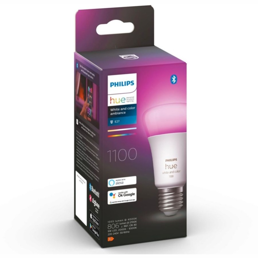 LED DImbar glödlampa  Philips Hue White And Color Ambiance A60 E27/9W/230V 2000-6500K