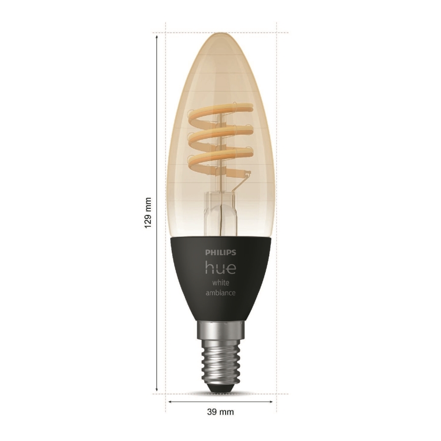LED Dimbar glödlampa Philips Hue WHITE AMBIANCE E14/4,6W/230V 2200-4500K