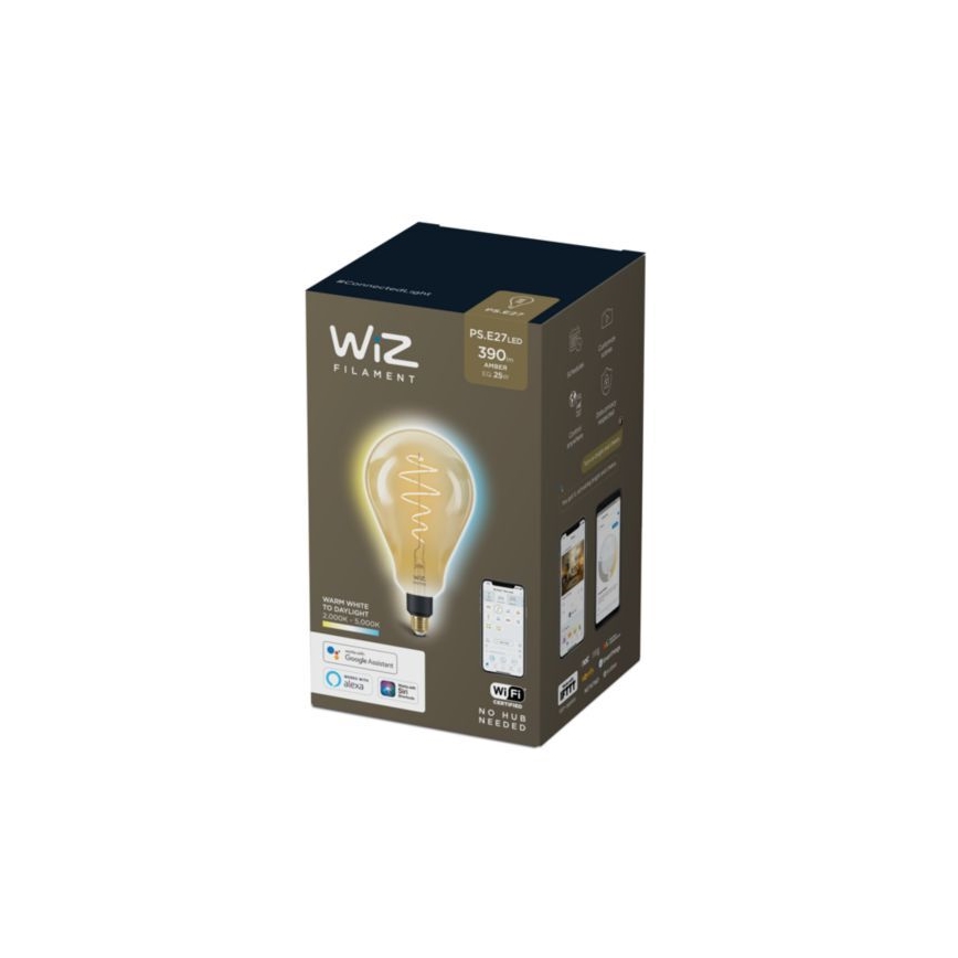 LED Dimbar glödlampa VINTAGE FILAMENT PS160 E27/6,5W/230V 2000-5000K CRI 90 Wi-Fi -WiZ