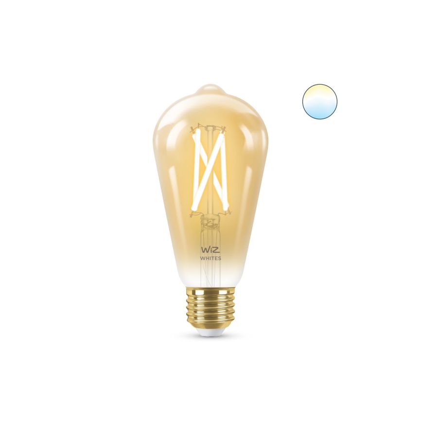 LED Dimbar glödlampa VINTAGE FILAMENT ST64 E27/7W/230V 2000-5000K CRI 90 Wi-Fi - WiZ
