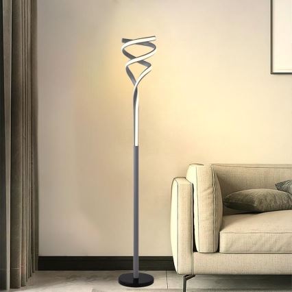LED Dimbar golvlampa LED/50W/230V 3000-6500K grå + fjärrkontroll