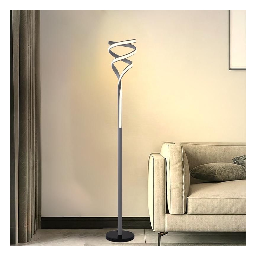 LED Dimbar golvlampa LED/50W/230V 3000-6500K grå + fjärrkontroll