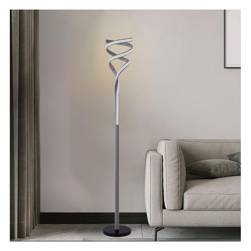 LED Dimbar golvlampa LED/50W/230V 3000-6500K grå + fjärrkontroll