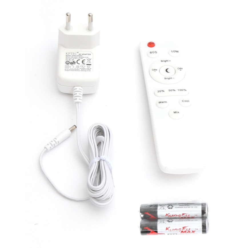 LED Dimbar golvlampa LED/9W/230V 3000-6500K vit + fjärrkontroll
