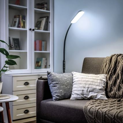 LED Dimbar golvlampa TEILO LED/10W/230V 3000/4000/6500K svart + fjärrkontroll