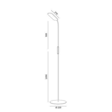LED Dimbar golvlampa TEILO LED/10W/230V 3000/4000/6500K svart + fjärrkontroll