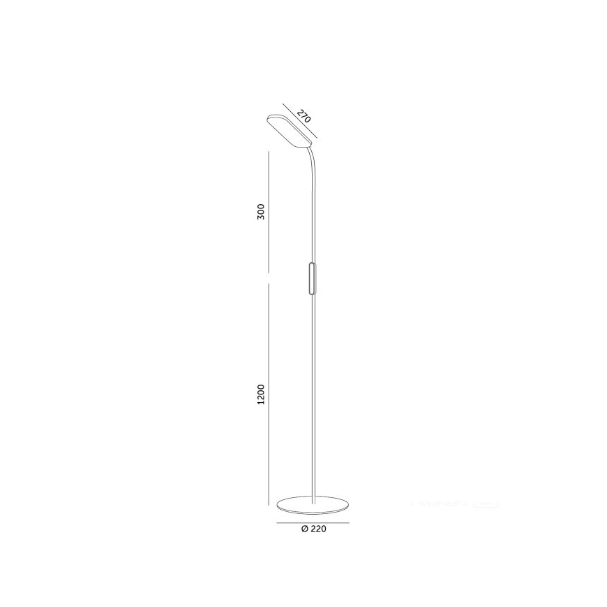 LED Dimbar golvlampa TEILO LED/10W/230V 3000/4000/6500K svart + fjärrkontroll