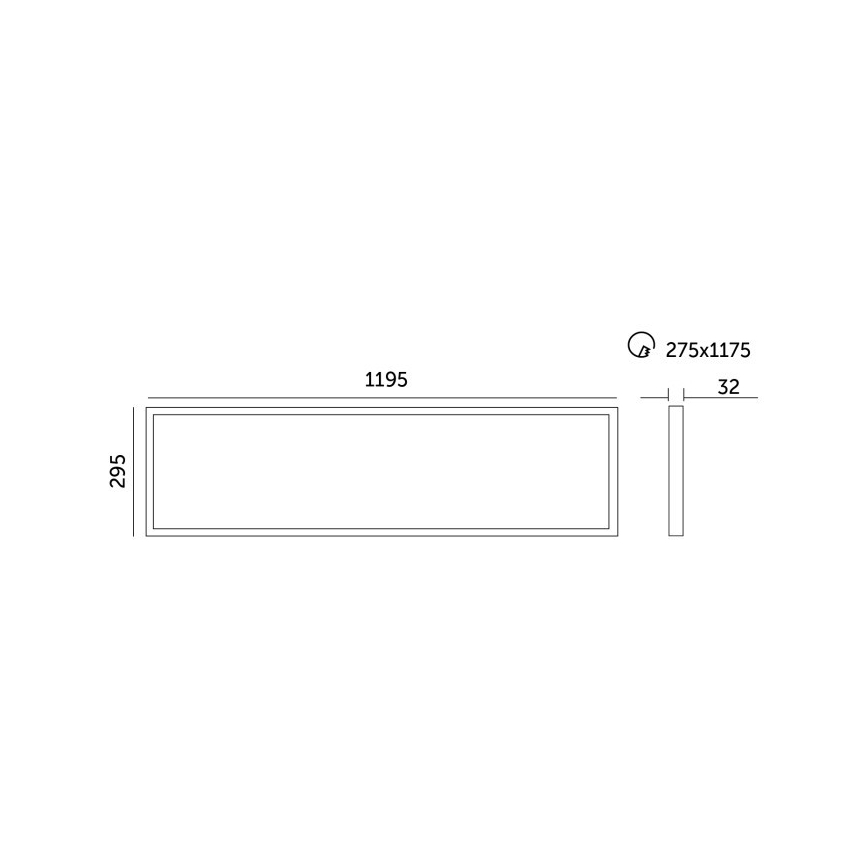 LED dimbar infälld panel CAPRI LED/25/36/40W/230V 3000/4000/5700K IP44 30x120 cm