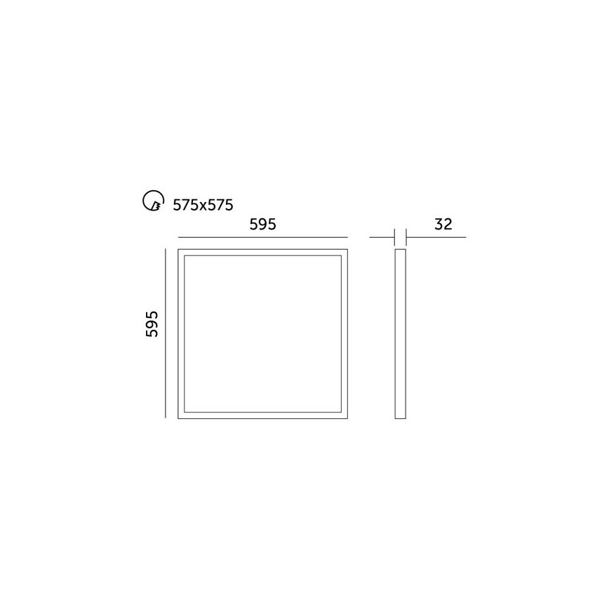 LED dimbar infälld panel CAPRI LED/25/36/40W/230V 3000/4000/5700K UGR&lt;19 IP44 60x60 cm